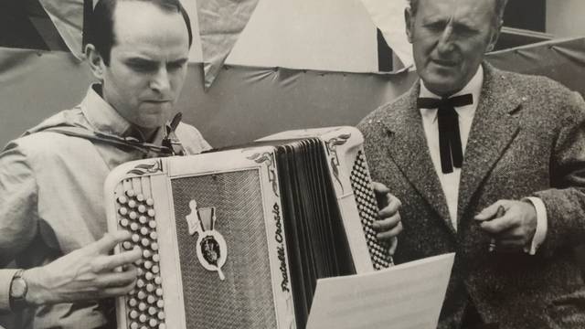 Bourvil et Zaninetti - tournage des "Grandes gueules"